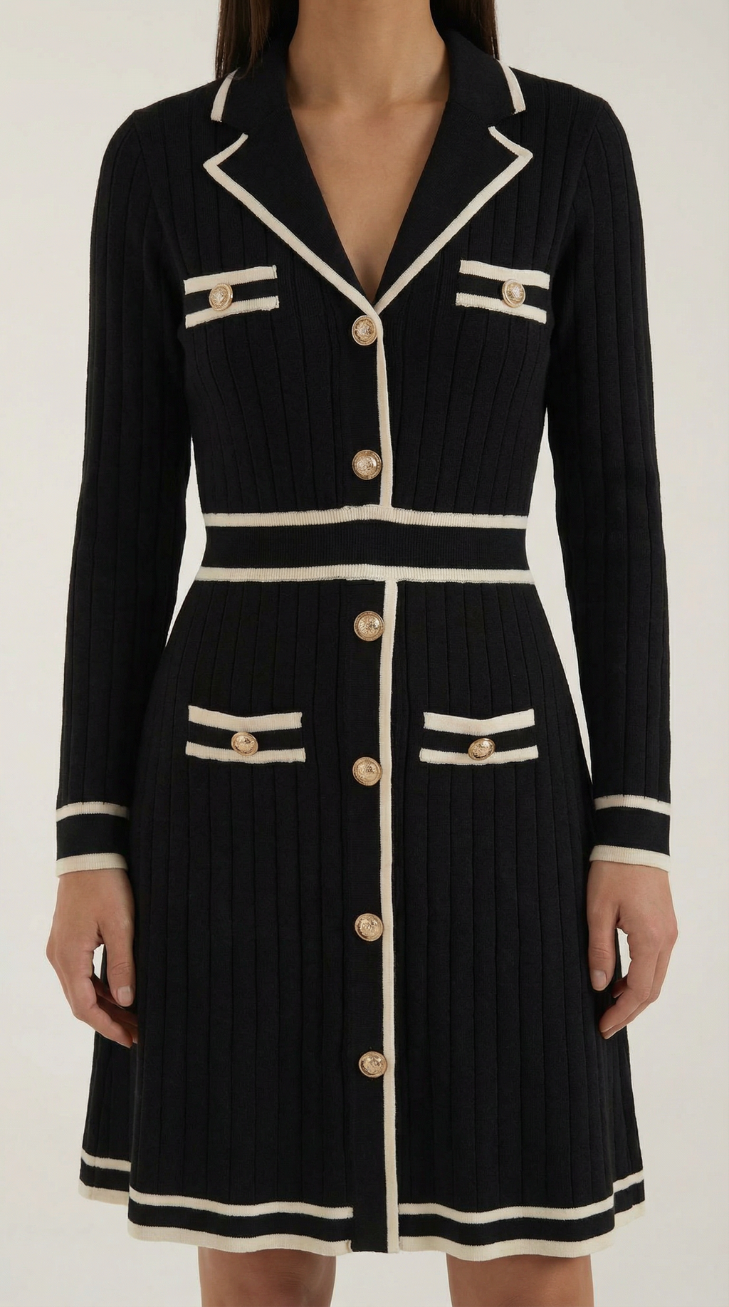 Tracy Mini-Kleid mit Kontrastbesatz