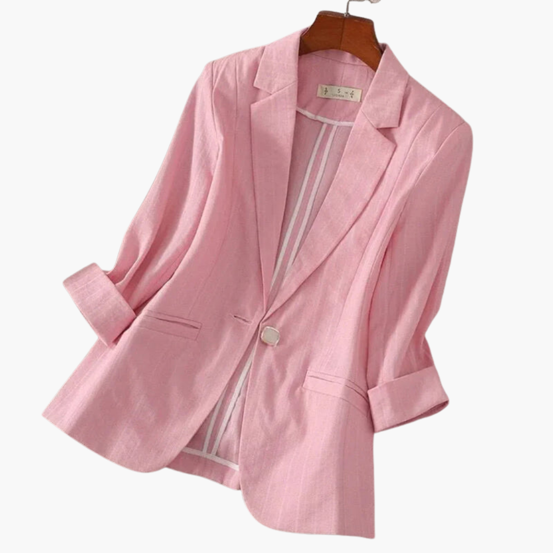 Rosalind | Damen Rosa 3/4 Arm Blazer