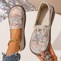 Rosalinde | Damen Bestickte Slipper mit Perlendetails