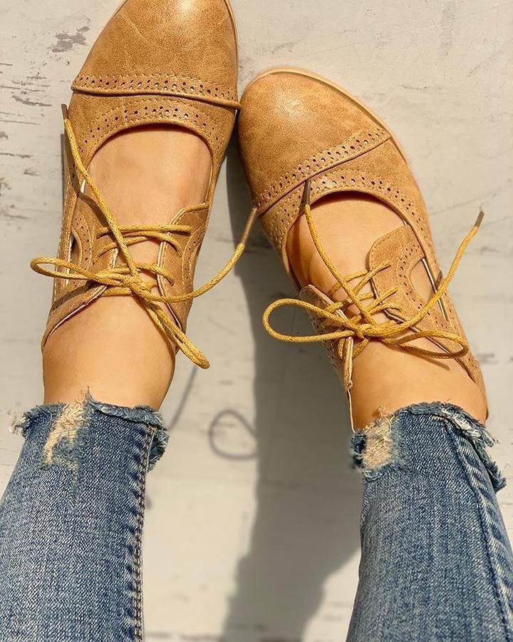 Rosalinde | Damen Schnür Halbschuhe mit Blockabsatz