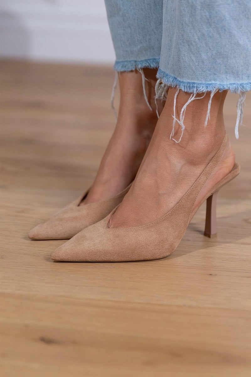 Rosemarie | Damen Slingback Pumps mit spitzer Kappe