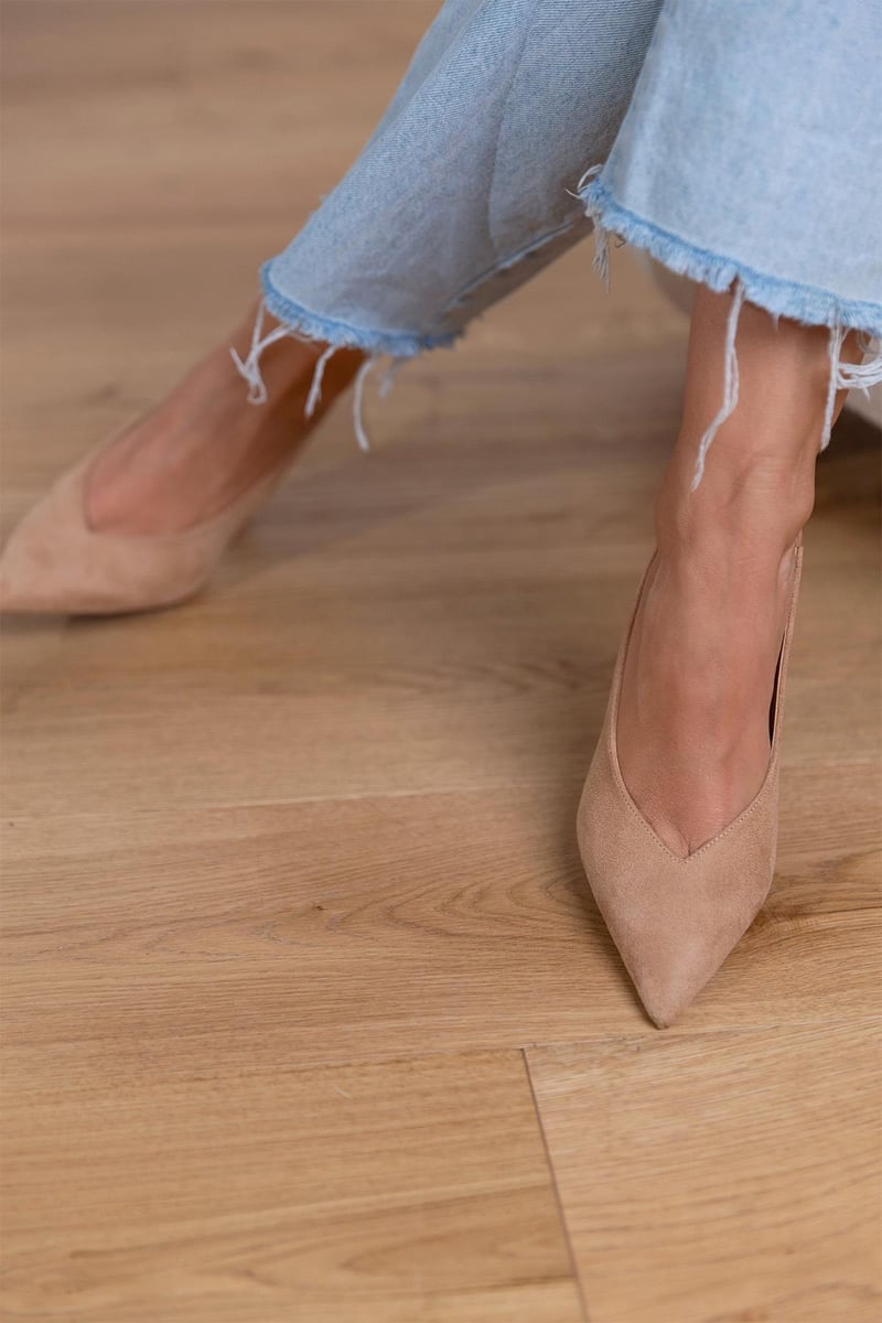 Rosemarie | Damen Slingback Pumps mit spitzer Kappe