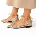 Rosemunde | Damen Glitzer Schnürschuhe Spitz