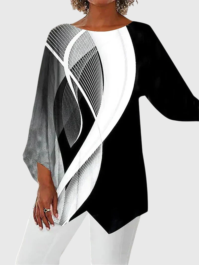 Saskia | Damen Schmetterling Print Tunika mit Glitzer