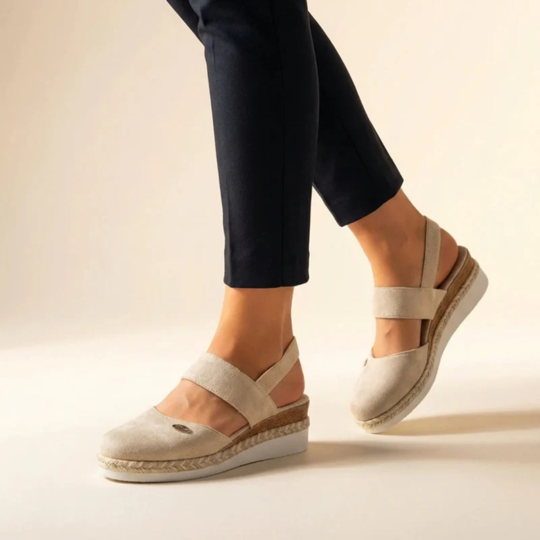 Selin | Damen Komfort Sandalen Espadrille Plattform