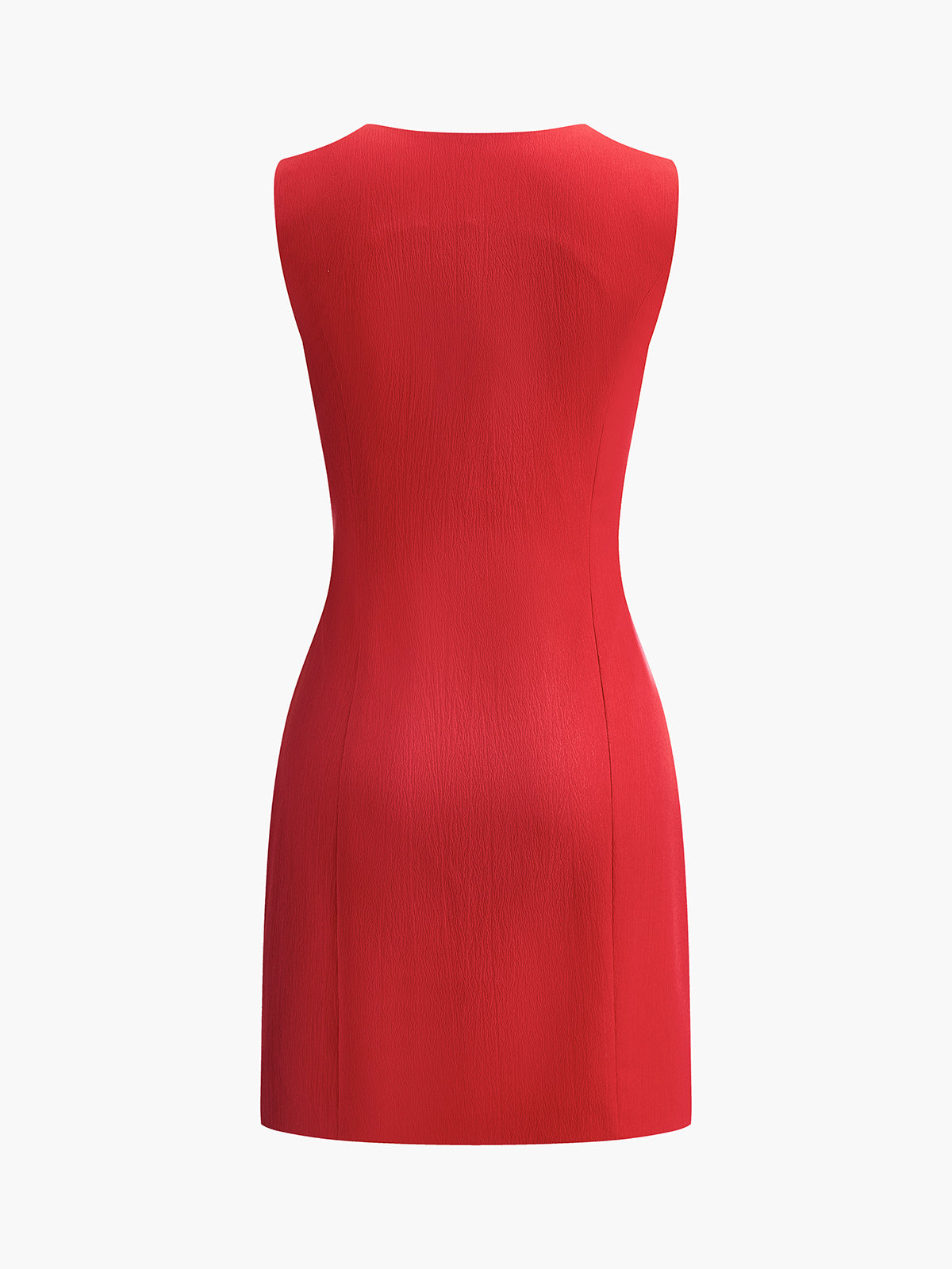 Ruby | Damen Minikleid rot mit V-Ausschnitt, ärmelloses Sommerkleid