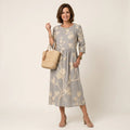 Geblümtes Sommerkleid mit Ärmeln im Boho Stil in Midi Länge