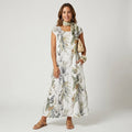 Sommerkleid mit Blumenmuster Kurzarm und Hängerchen Schnitt