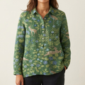 Greta | Sommerliches Leinenhemd im Musterlook