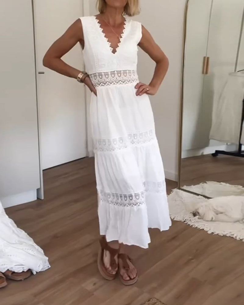 Elena | Spitzen Maxikleid im Boho-Stil für Hochzeitsgäste