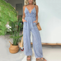 Maya | Damen Overall V-Ausschnitt Weites Bein Träger Sommer