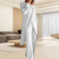 Viola | Damen Set 2-teilig Longshirt Weite Hose Loungewear