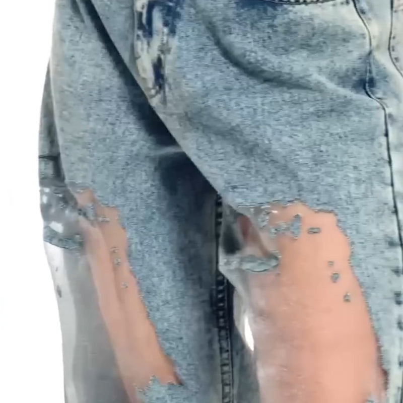 STELLA | JEANS MIT VINTAGE MESH PATCHWORK PRINT