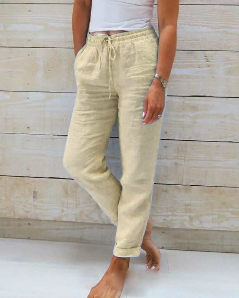 Beatrice | Hose mit elastischem Bund und weitem Bein