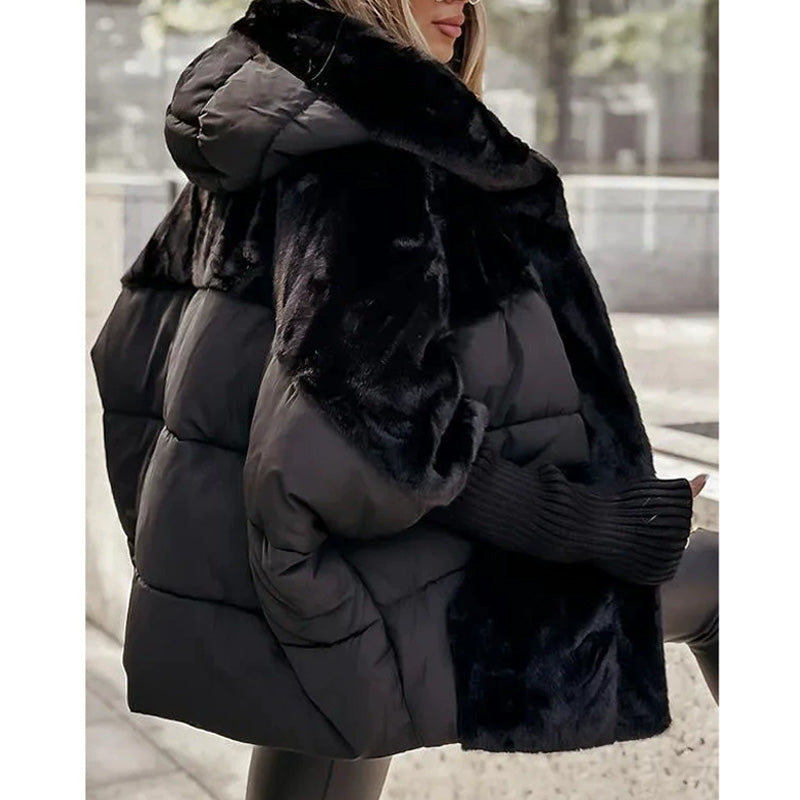 Marlene - Oversize-Daunenjacke im Patchwork-Look