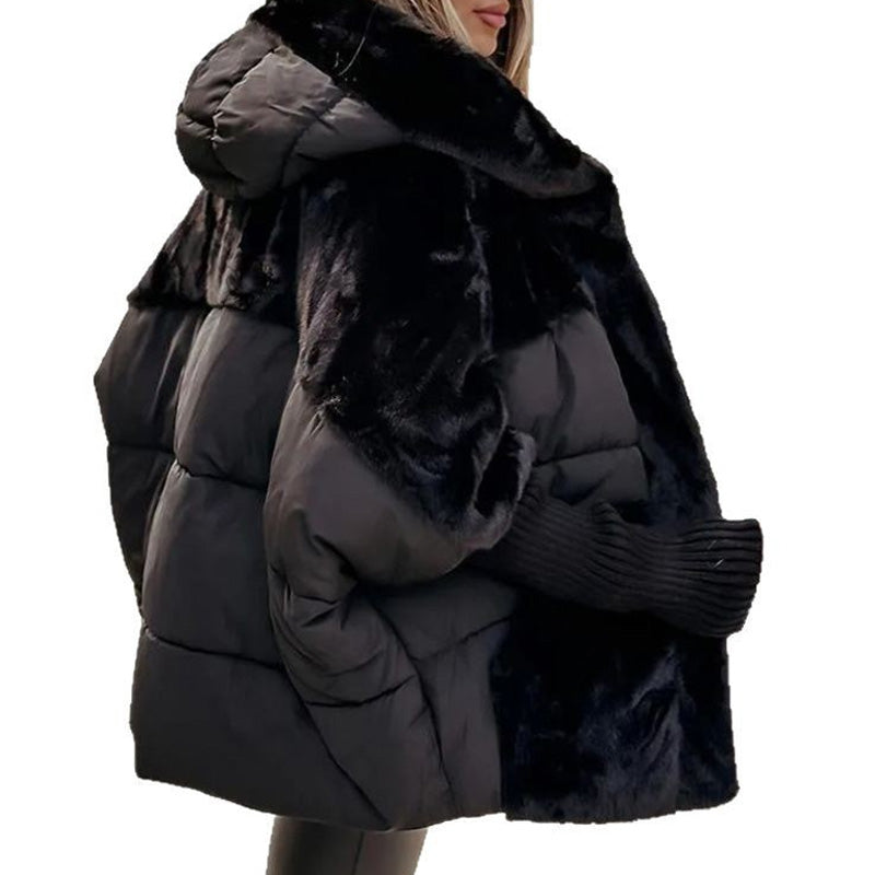 Marlene - Oversize-Daunenjacke im Patchwork-Look