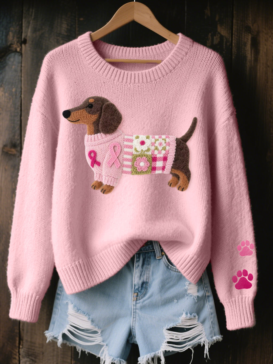 Naomi – Wollpullover mit Filzmuster