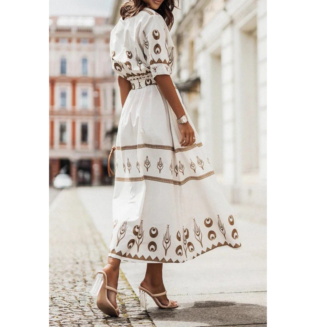 Svea | Damen Sommer Boho Midikleid