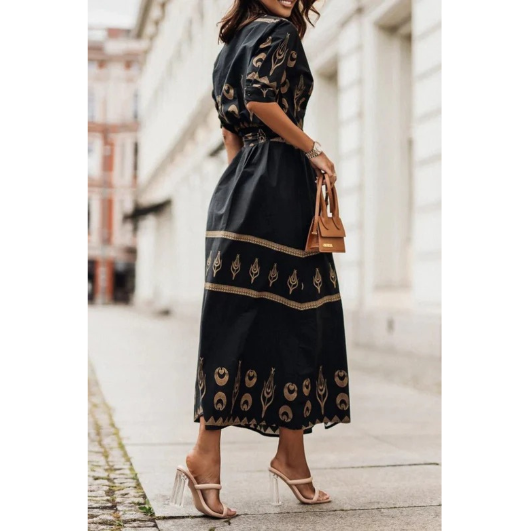 Svea | Damen Sommer Boho Midikleid
