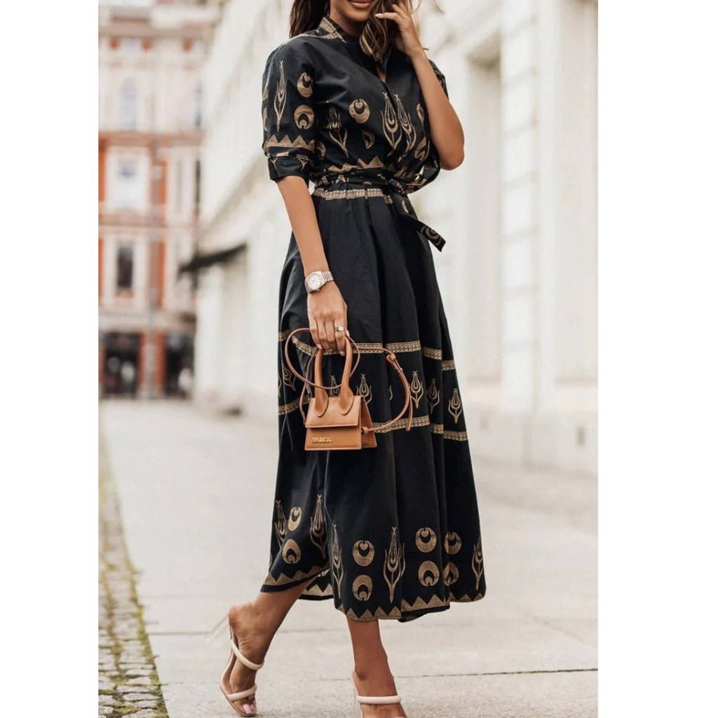 Svea | Damen Sommer Boho Midikleid