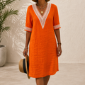 Svetlana | Damen Stilvolles Sommerkleid Midi Boho Modern