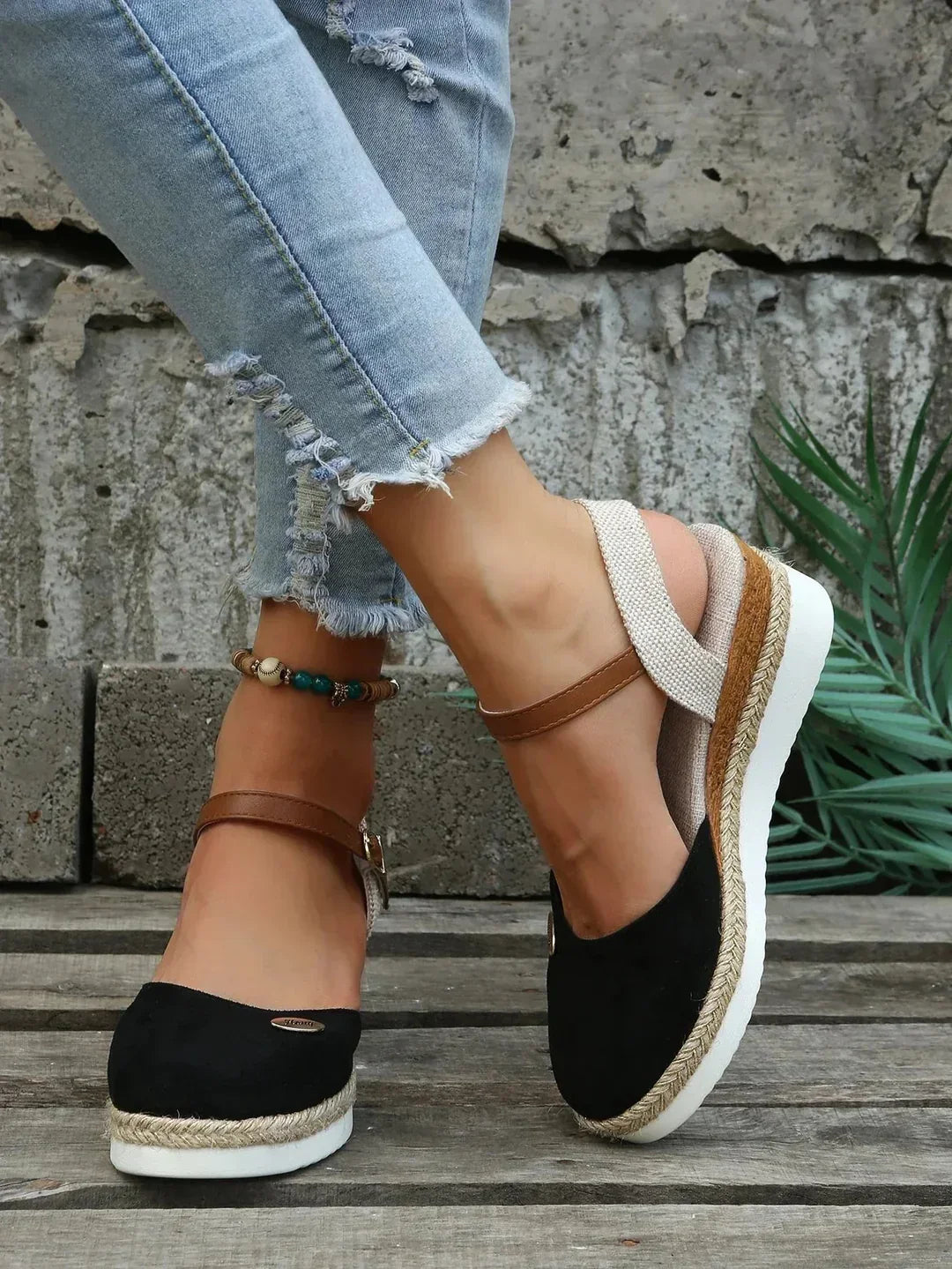 Damen Elegant Orthopädische Wedge Sandalen