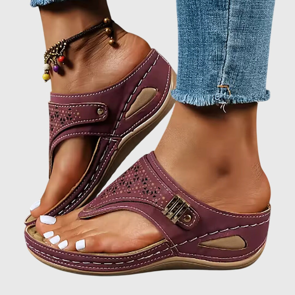 Tabitha | Damen Bequeme Sandalen mit Zehensteg