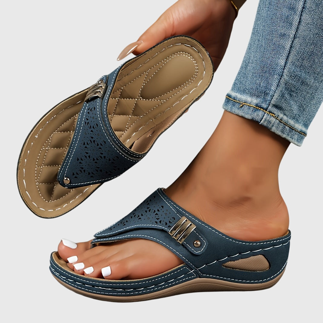 Tabitha | Damen Bequeme Sandalen mit Zehensteg
