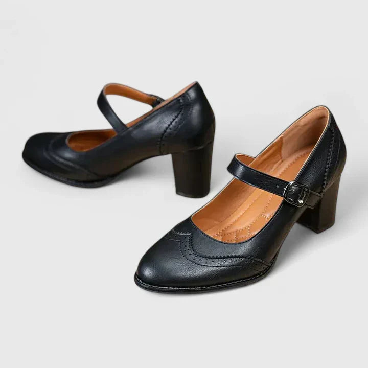 Teodora | Damen Mary Jane Blockabsatz Schuhe