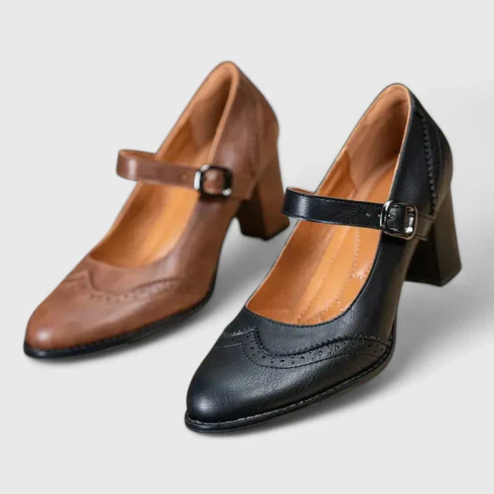 Teodora | Damen Mary Jane Blockabsatz Schuhe