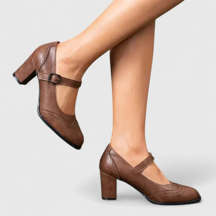 Teodora | Damen Mary Jane Blockabsatz Schuhe
