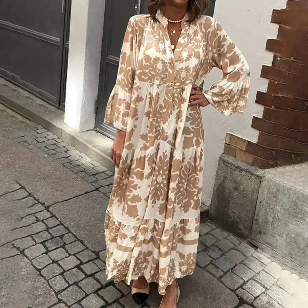 Tessa | Damen Sommerkleid Modern Boho Maxi