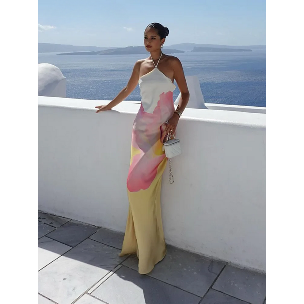 Theresa | Damen Asymmetrisches Ein-Schulter Maxikleid