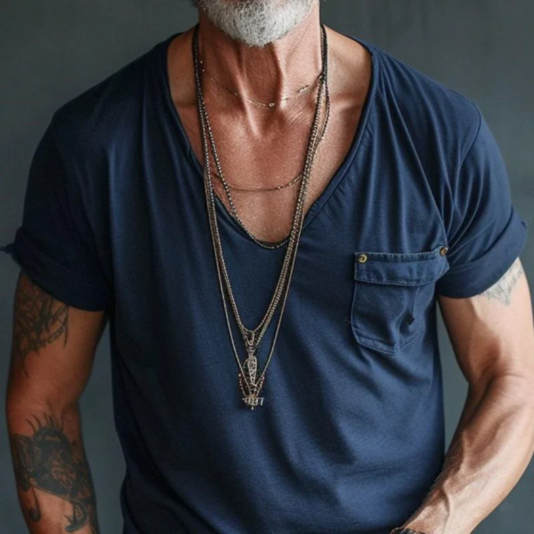 Tim | Herren T-Shirt mit Taschen Alltag – Herren Shirt Taschen Casual 2026