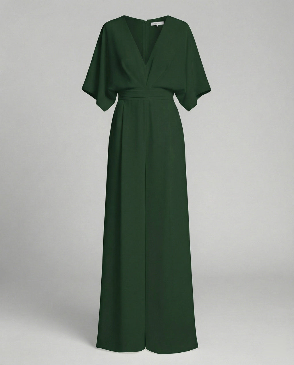 Eleganter Jumpsuit mit kurzen Ärmeln und V-Ausschnitt