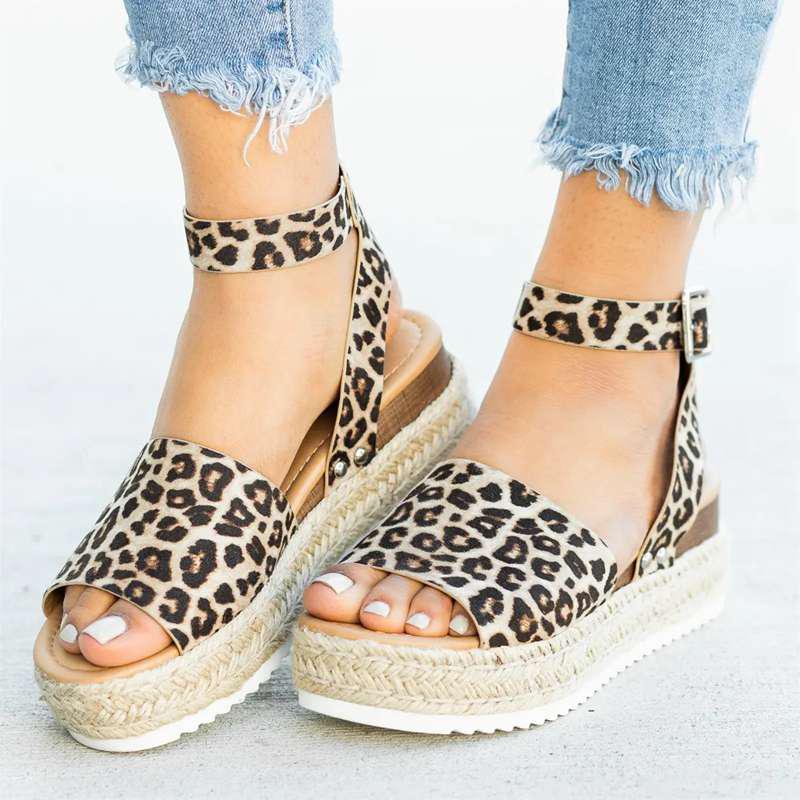 Ursula | Damen Plateau Keilsandaletten mit Espadrille Sohle