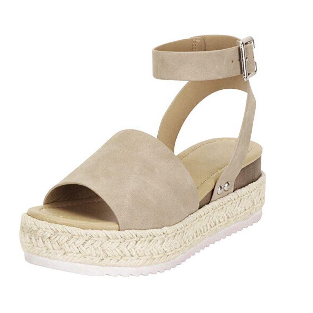 Ursula | Damen Plateau Keilsandaletten mit Espadrille Sohle