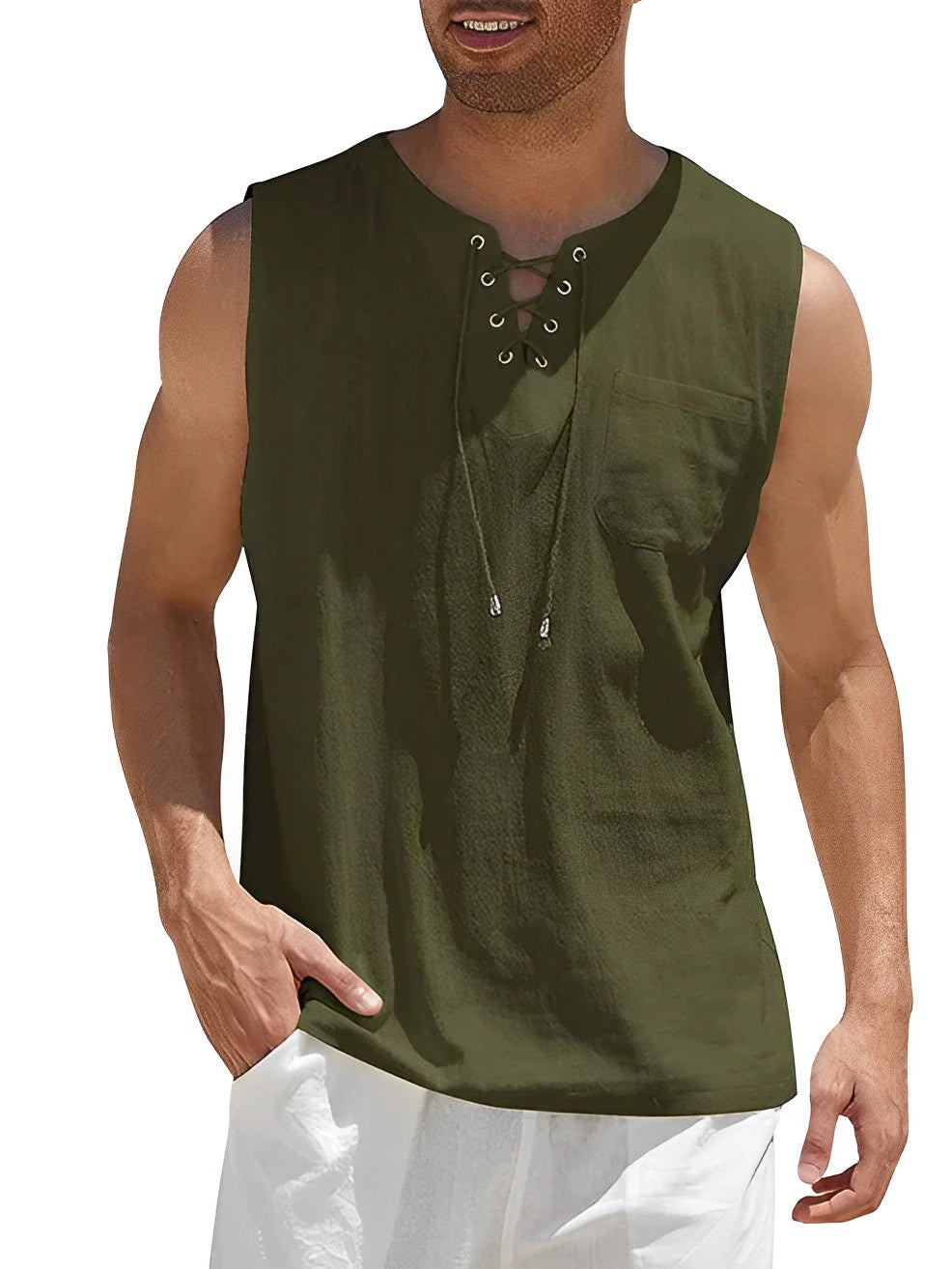 Valentin | Herren V-Ausschnitt Tank Top ärmellos