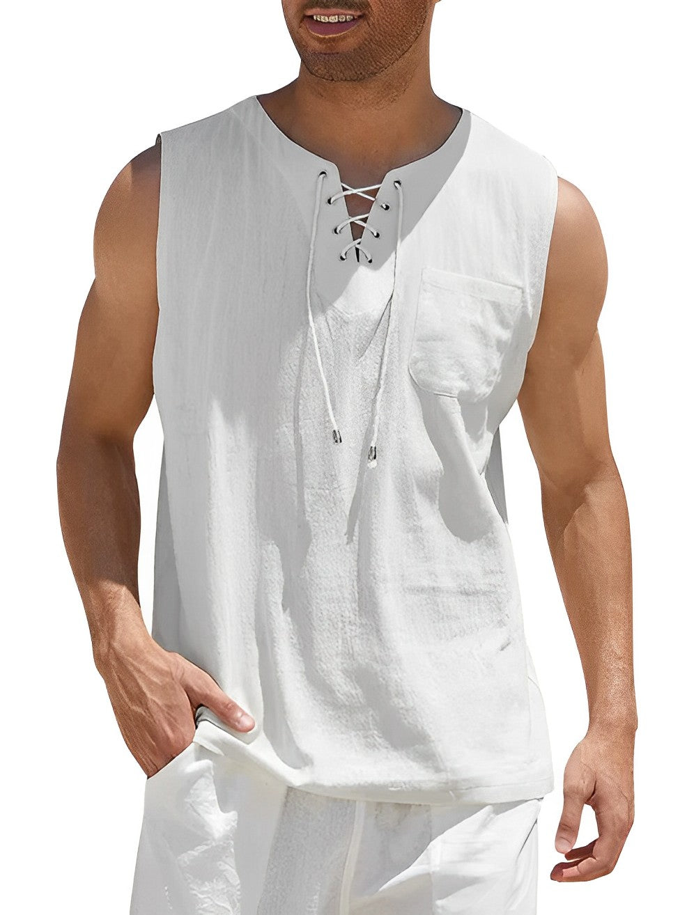Valentin | Herren V-Ausschnitt Tank Top ärmellos
