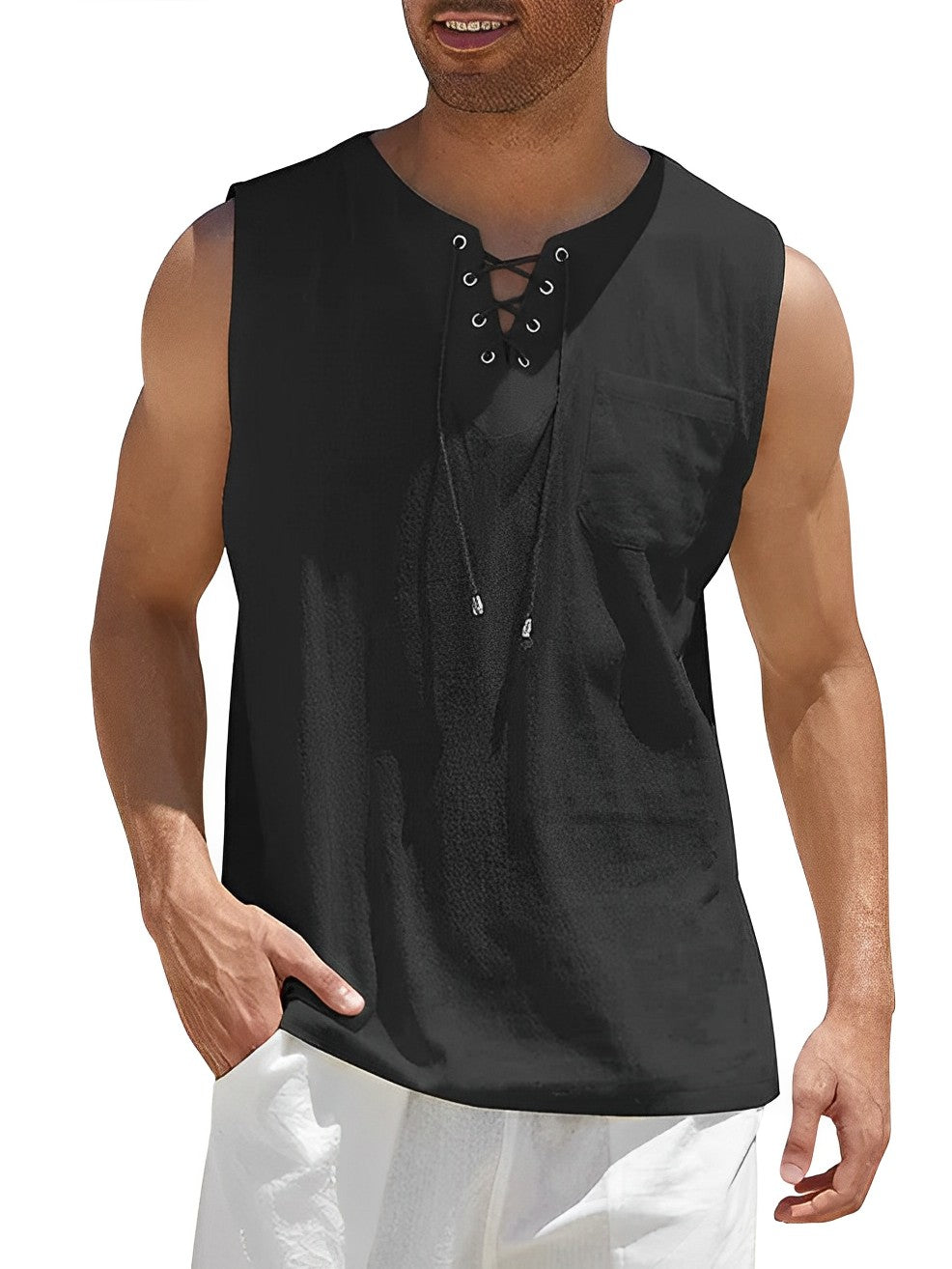 Valentin | Herren V-Ausschnitt Tank Top ärmellos