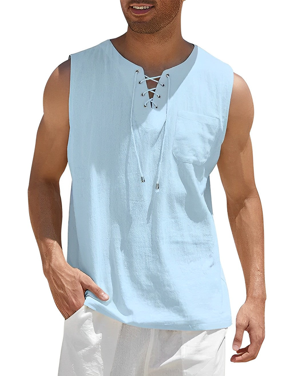 Valentin | Herren V-Ausschnitt Tank Top ärmellos