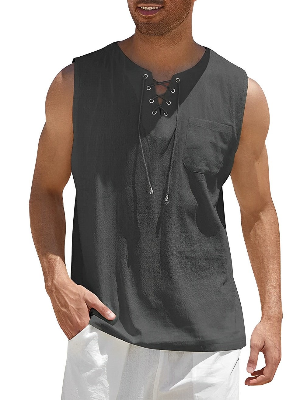 Valentin | Herren V-Ausschnitt Tank Top ärmellos