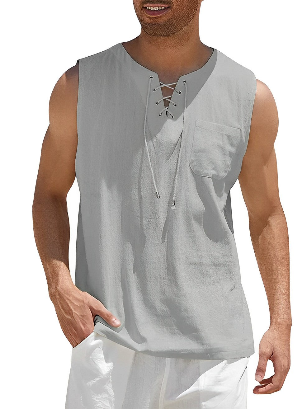 Valentin | Herren V-Ausschnitt Tank Top ärmellos