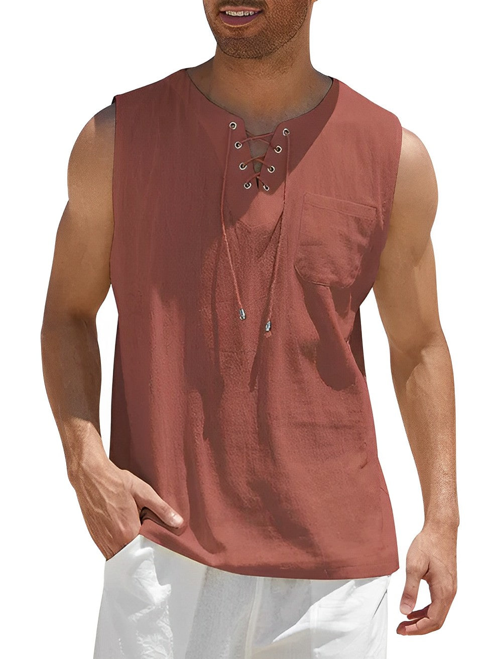 Valentin | Herren V-Ausschnitt Tank Top ärmellos