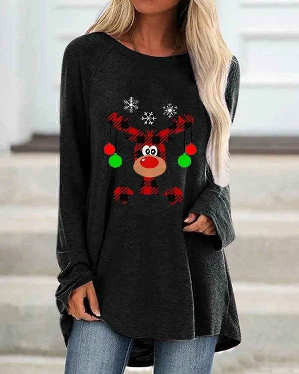 Damen Festlicher Langer Pullover Bequem Strick