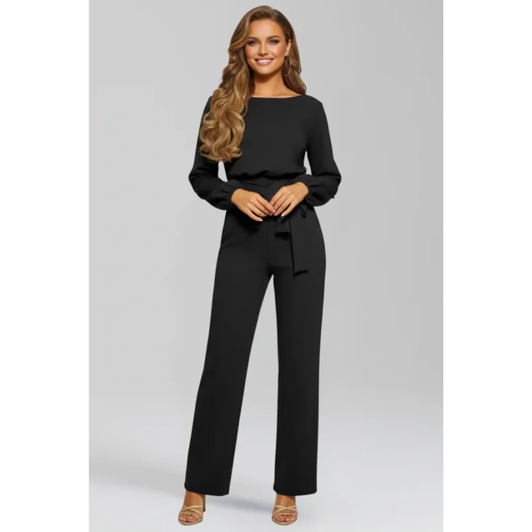 Vreni | Damen Jumpsuit mit Gürtel Abend – Abend Jumpsuit Gürtel Elegant 2026