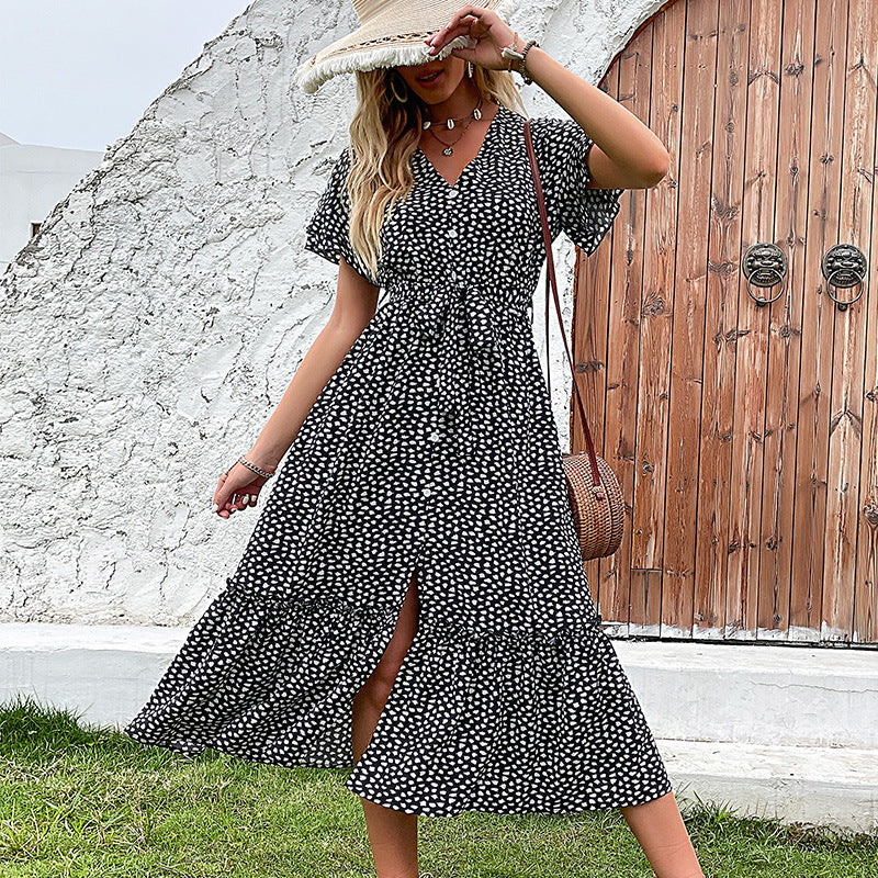 Paula | Verspieltes Polka-Dot Maxikleid für Sommer