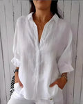Vielseitige Damen Bluse mit Knopfleiste | Kurzarm