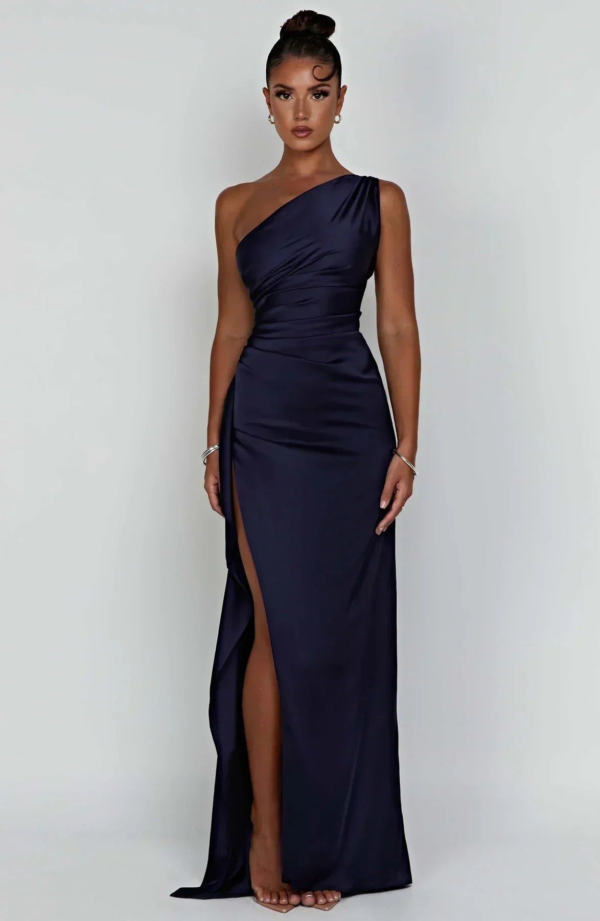 Violetta | Damen One Shoulder Maxikleid