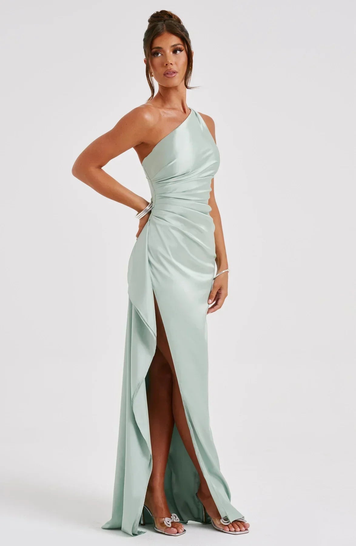 Violetta | Damen One Shoulder Maxikleid